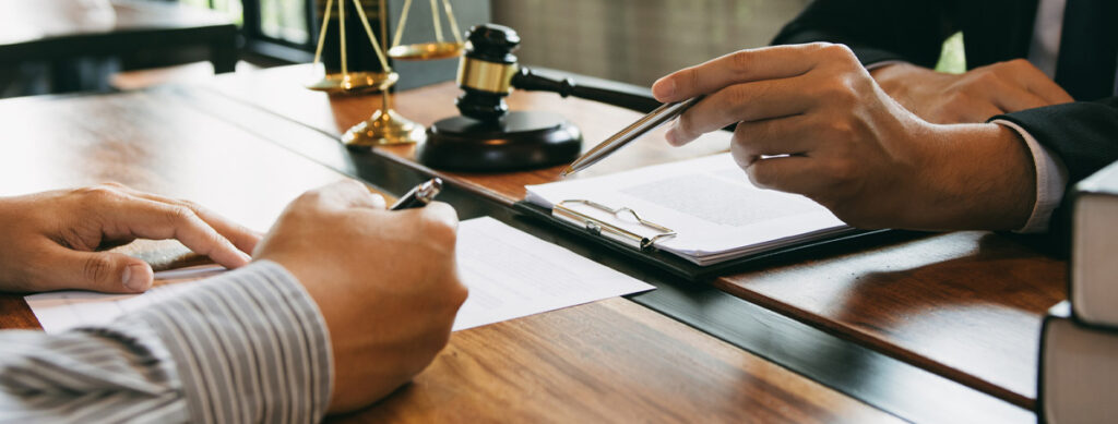 accident lawyers of a law firm negotiating with the insurance company